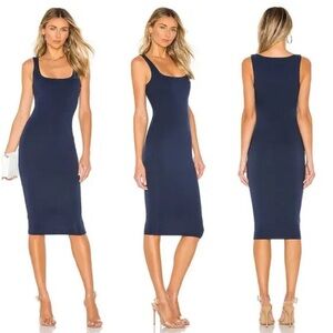 Superdown Navy Blue Midi Dress -XXS